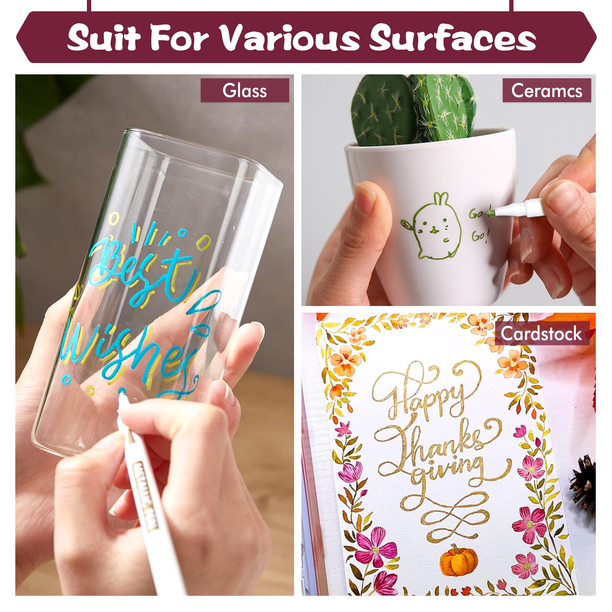 Amazon | Shuttle Art メタリック マーカーペン 24色セット カラーペン